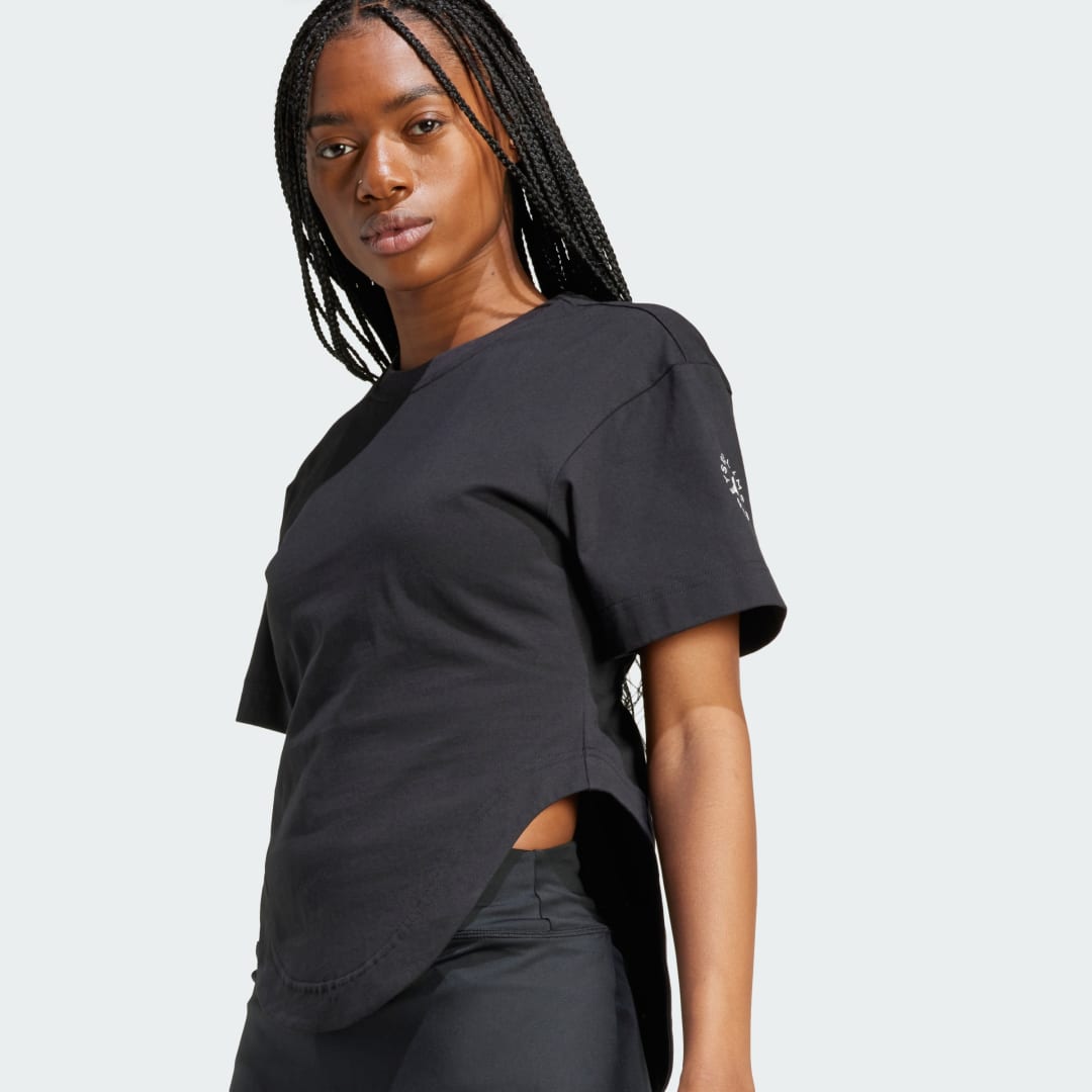 Tričko adidas Performance adidas adidas by Stella McCartney Tričko adidas by Stella McCartney Sportswear Curved Hem Čierna | IN3656, 0