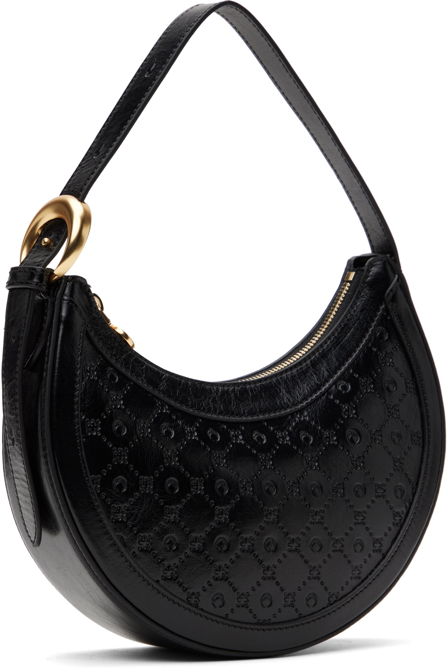 Kabelka Marine Serre Marine Serre Moonogram Embossed Leather Eclips Mini Bag Čierna | WBA002A CLEA0051, 1