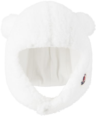 Kulicha Moncler Moncler Enfant Teddy Earflap Beanie Biela | K29513B0000189A3X, 0
