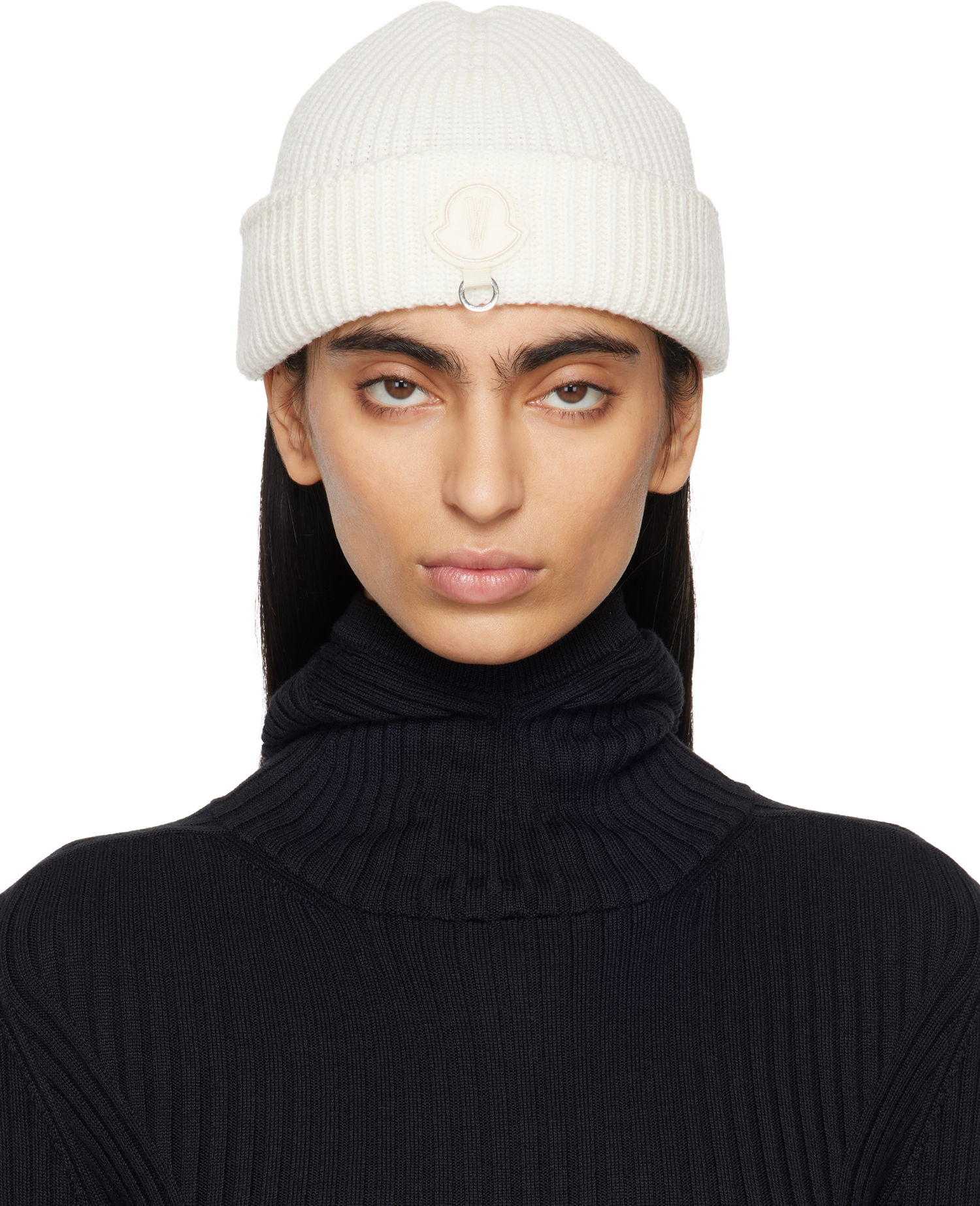 Kulicha Moncler Willow Smith x Wool Beanie With Logo Patch Biela | J209T 3B00004 - M1131, 0