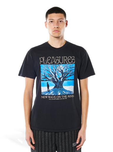 Tričko Pleasures River Pigment Dye Tee Čierna | P22SP050-BLACK