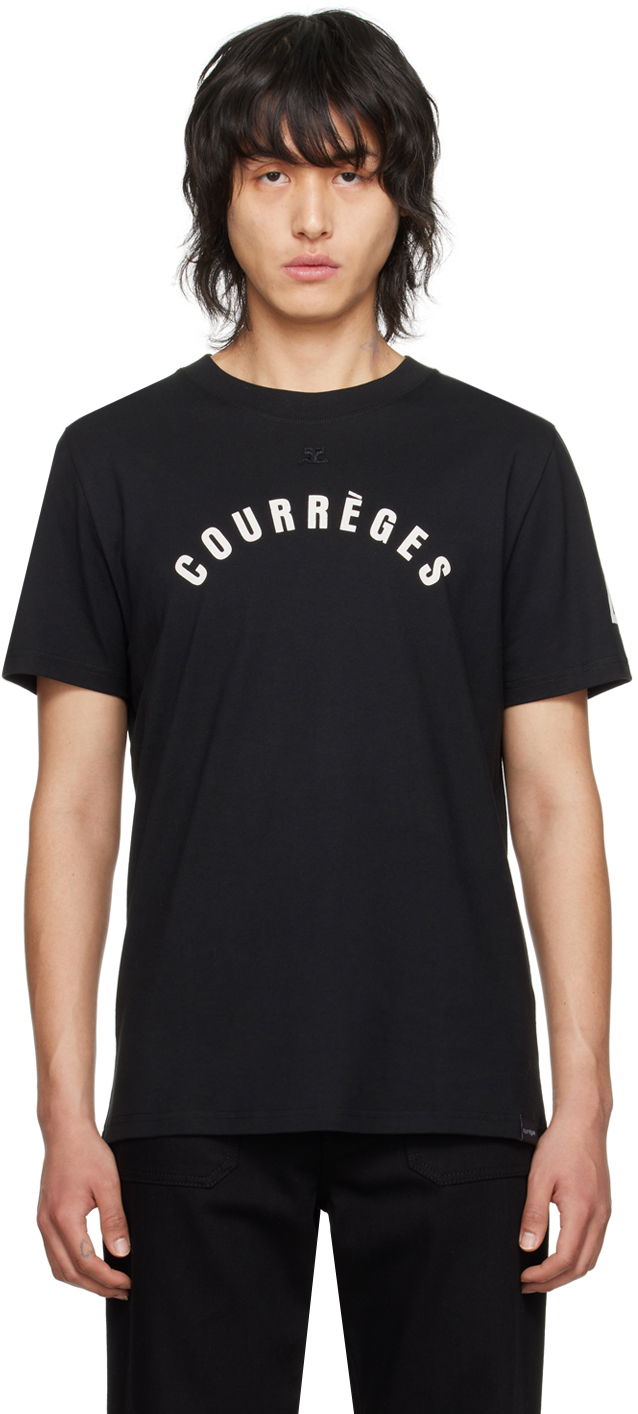 Tričko Courrèges Courrèges Straight Graphic T-Shirt Čierna | 124JTS008JS0112, 0