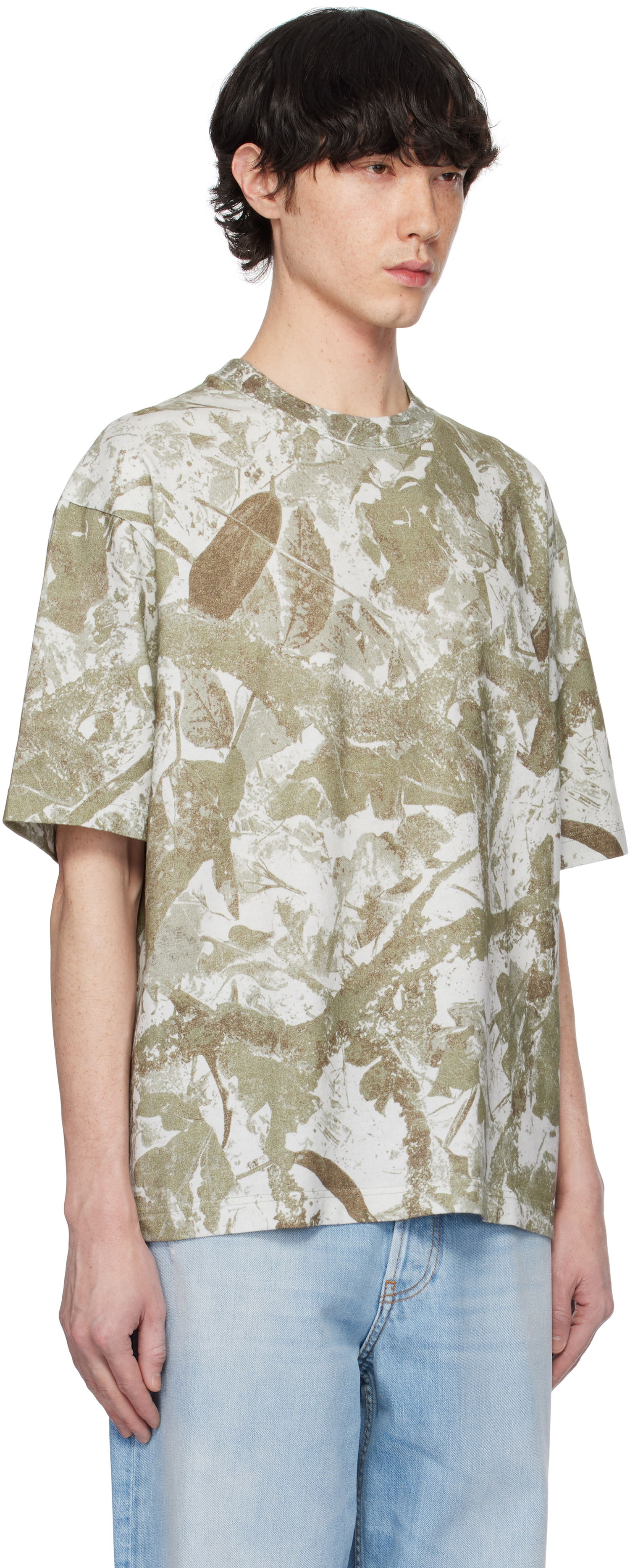 Tričko Acne Studios Acne Studios Relaxed Fit Crew Neck T-Shirt Zelené | CL0315-, 1