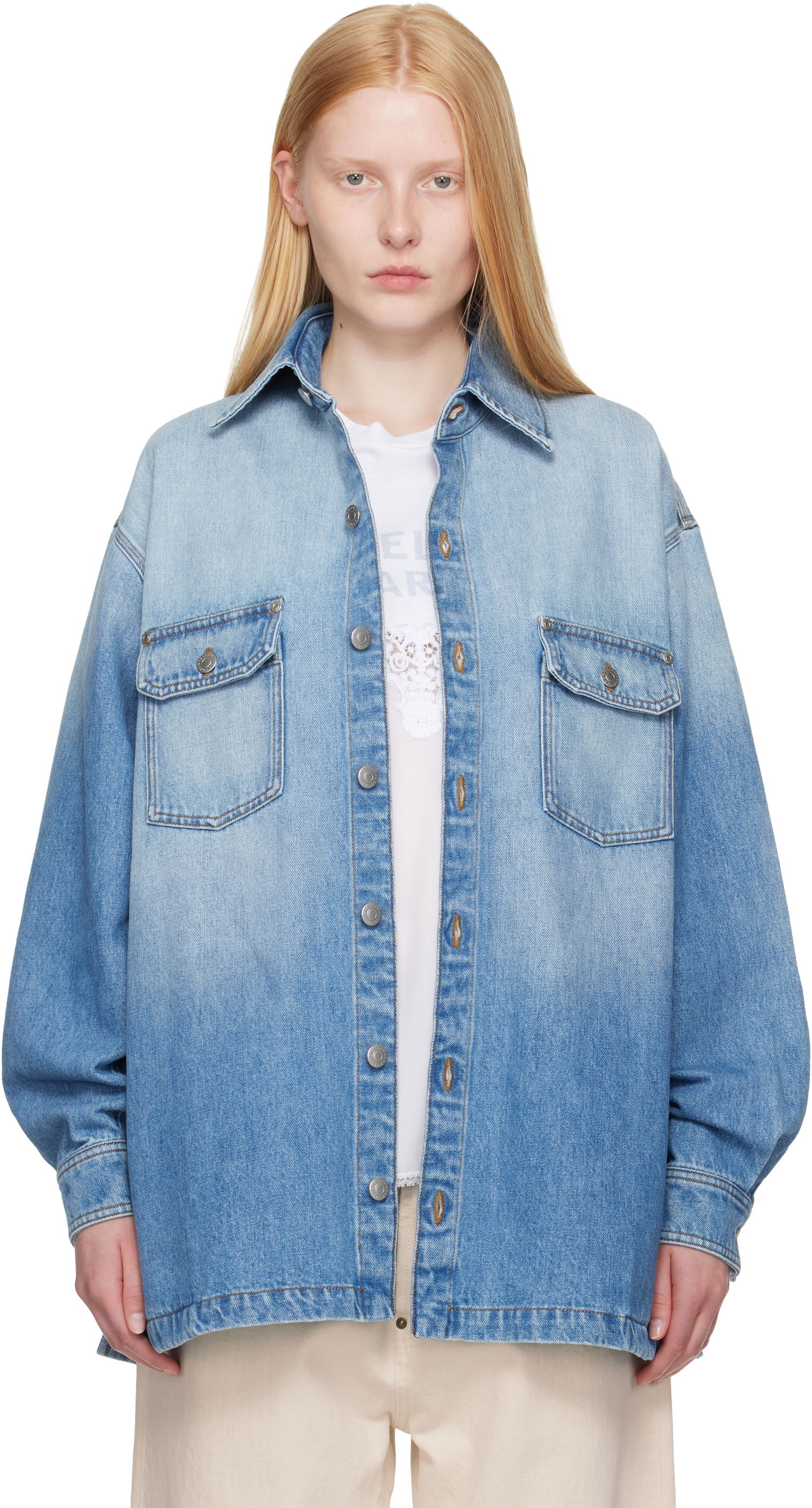 Košeľa Stella McCartney Stella McCartney Iconic Denim Shirt Modrá | 6D04113SQH27, 0