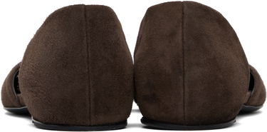 Oblečenie TOTEME TOTEME Suede T-Strap Ballerina Flats Hnedá | 252-WAS805-LE0114, 1