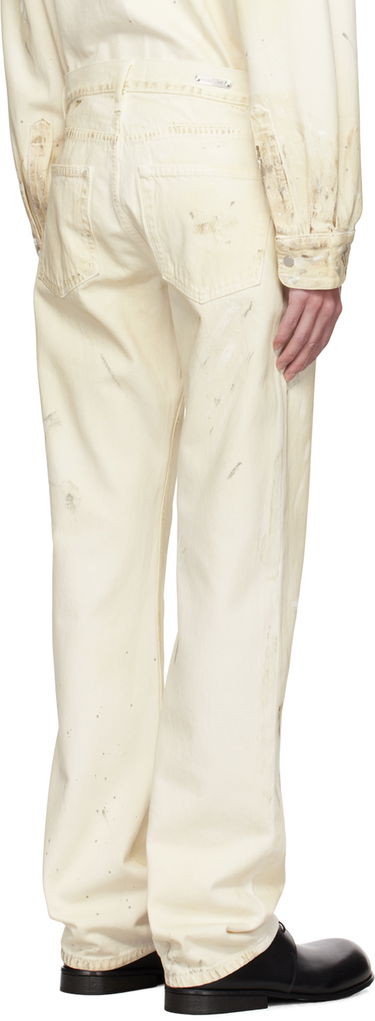 Džínsy Helmut Lang Helmut Lang Low-Rise Painted Jeans Béžová | O05DM201, 2