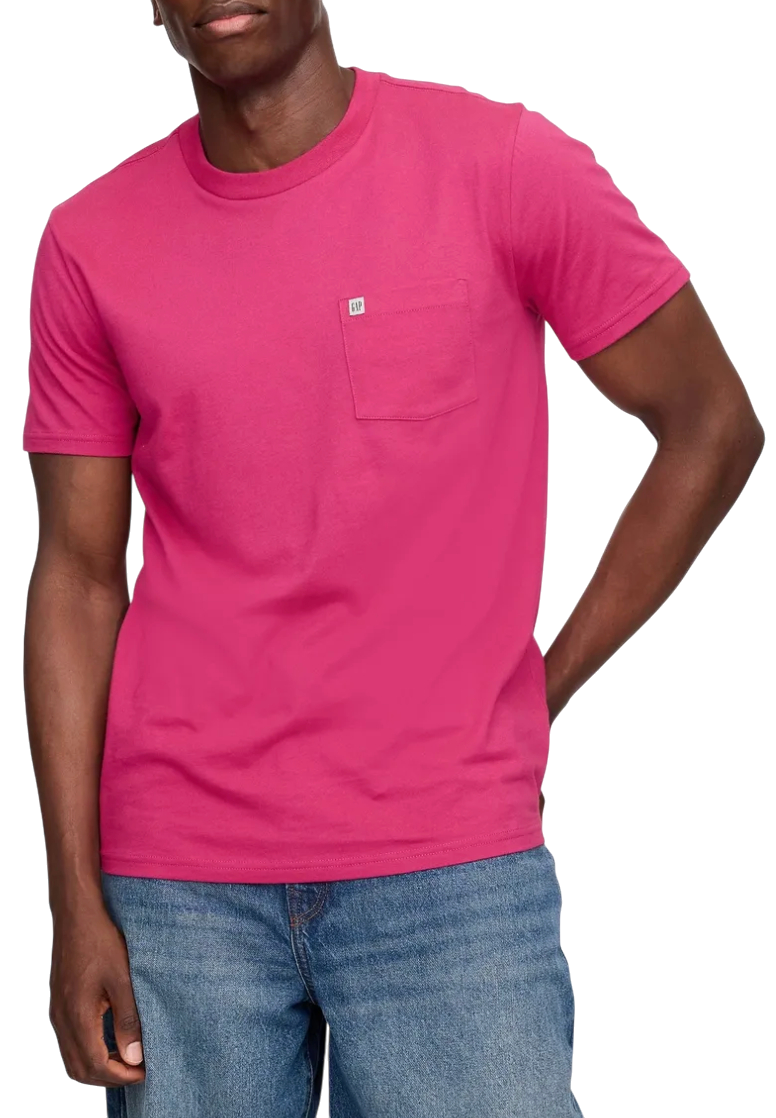 Tričko GAP T-Shirt Pocket Micro Logo Ružová | 857901-15
