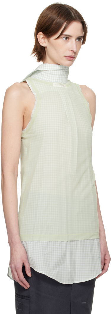 Tielko Maison Margiela Maison Margiela Back To Front Check Sleeveless Top Zelené | S51NL0046 MTJ024, 1