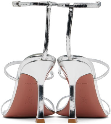 Doplnky Amina Muaddi Amina Muaddi Maya Heeled Sandals Metalická | MAYA SANDAL SR PATENT, 1