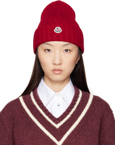 Kulicha Moncler Moncler Wool Ribbed Beanie Červená | K20933B00036A9327, 0