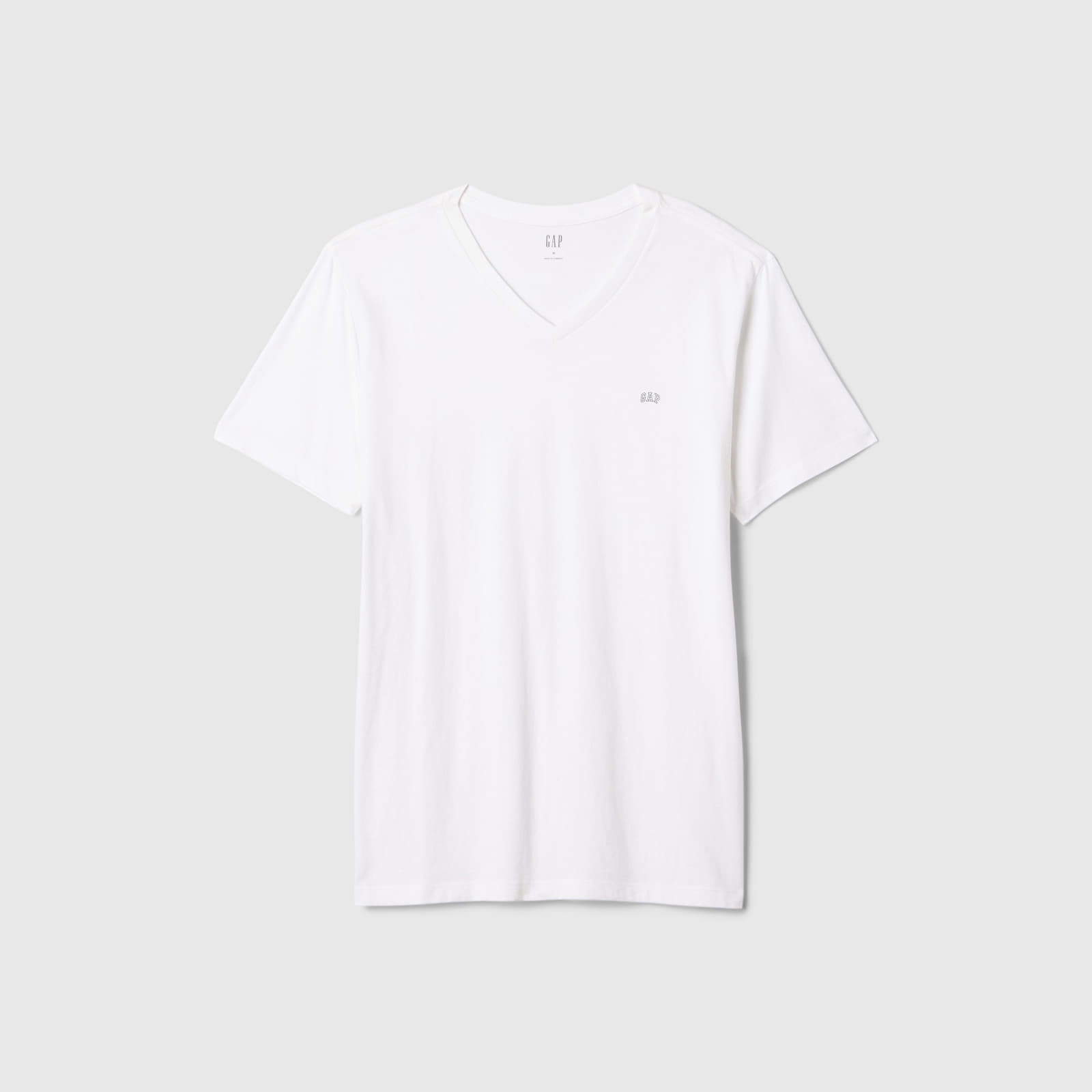 T-shirt Micro Logo Vneck Tee White Global S