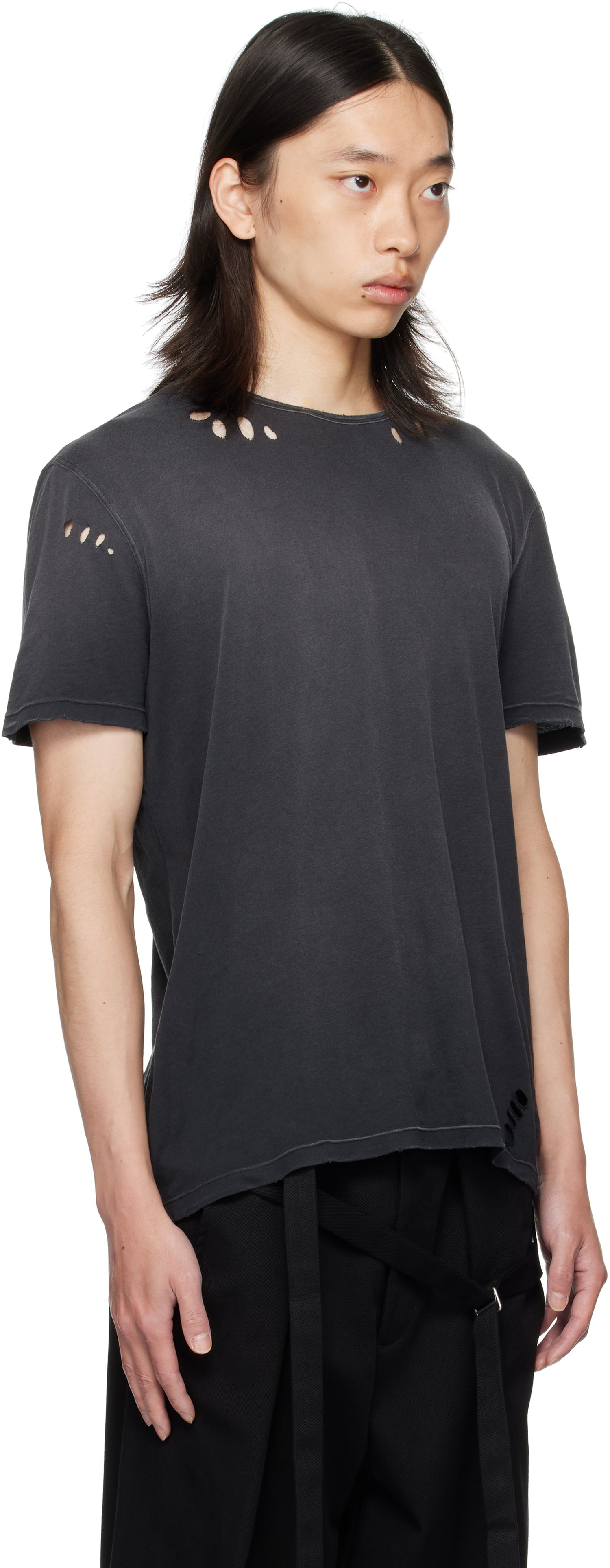 Tričko Ann Demeulemeester Ann Demeulemeester Eternal Eagle Baptist Distressed T-Shirt Čierna | B0013414-FA638-098, 1