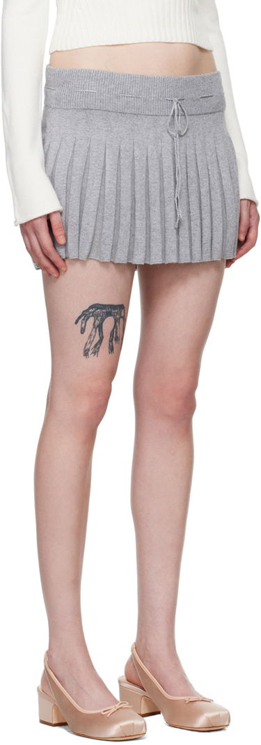 Sukňa GUIZIO Guizio Cielo Pleated Miniskirt Šedá | H23610S020, 1