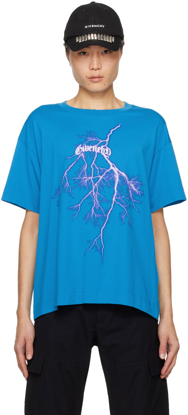 Tričko Givenchy Graphic T-Shirt Modrá | BM71JB3YJA430, 0