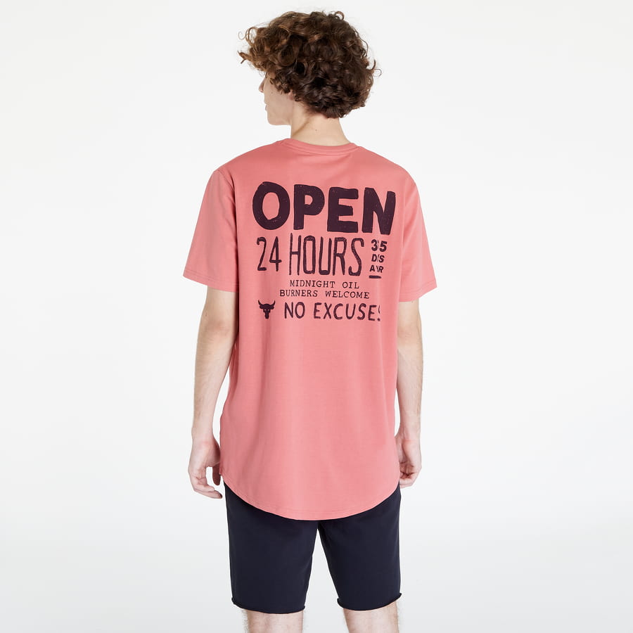 Tričko Under Armour Project Rock Open 24 Hours Tee Ružová | 1374846-600, 0