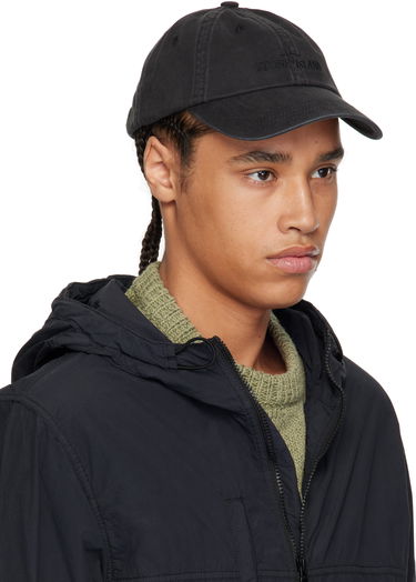 Šiltovka Stone Island Stone Island Brushed Cotton Gabardine Cap Čierna | K1S15 9100002 S0106, 1