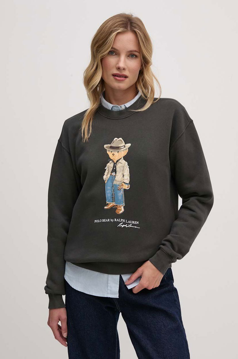 Mikina Polo by Ralph Lauren Cowboy Bear Graphic Sweatshirt Šedá | 211941193