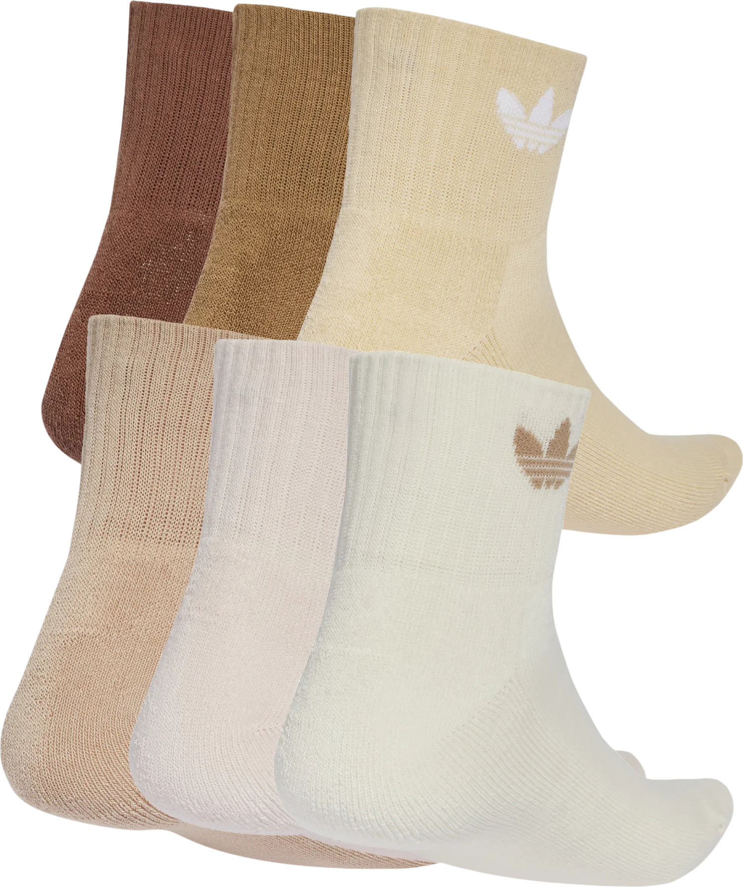 Ponožky adidas Performance Mid Ankle Socks - 6 Pairs Béžová | JV8601, 1