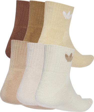 Ponožky adidas Performance Mid Ankle Socks - 6 Pairs Béžová | JV8601, 1