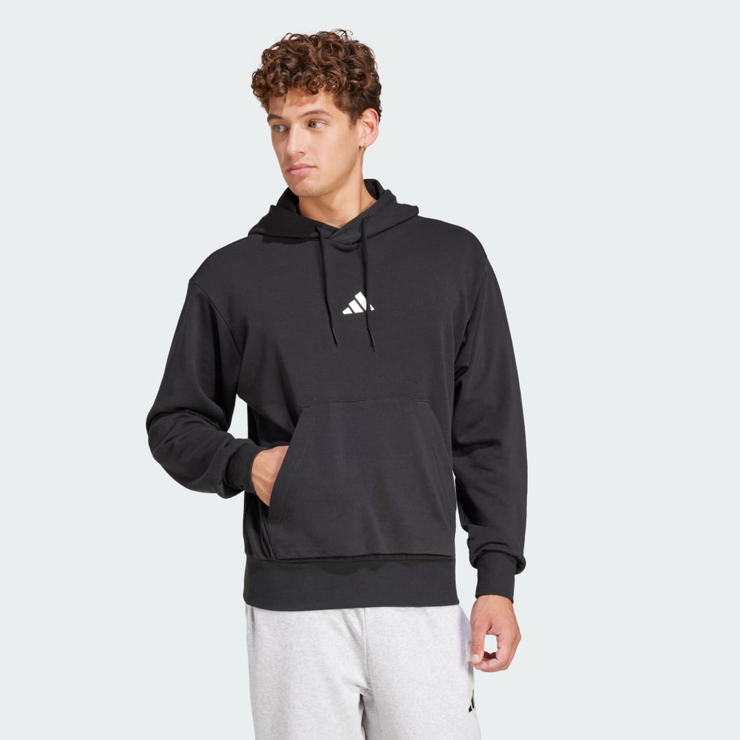 Mikina adidas Performance Essentials Feel Cozy Terry Hoodie Čierna | JE3849, 0