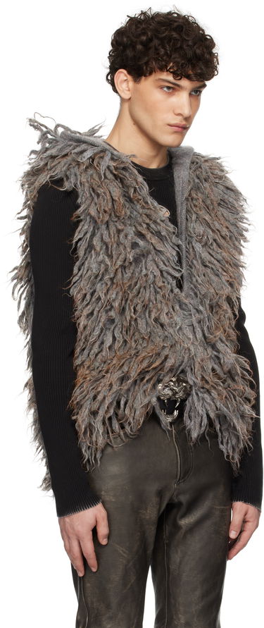 Vesta Diesel Furry Knit Vest Šedá | A17039-0DBDJ-96X, 1