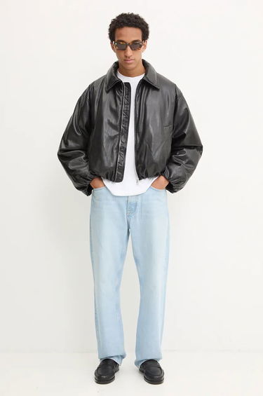 Bomber bunda Nanushka Oversized Faux Leather Bomber Jacket Čierna | NM24PFJK00199, 1