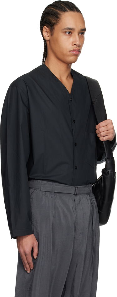Košeľa LEMAIRE Lemaire V-Neck Button-Up Shirt Čierna | SH1144 LF588, 1