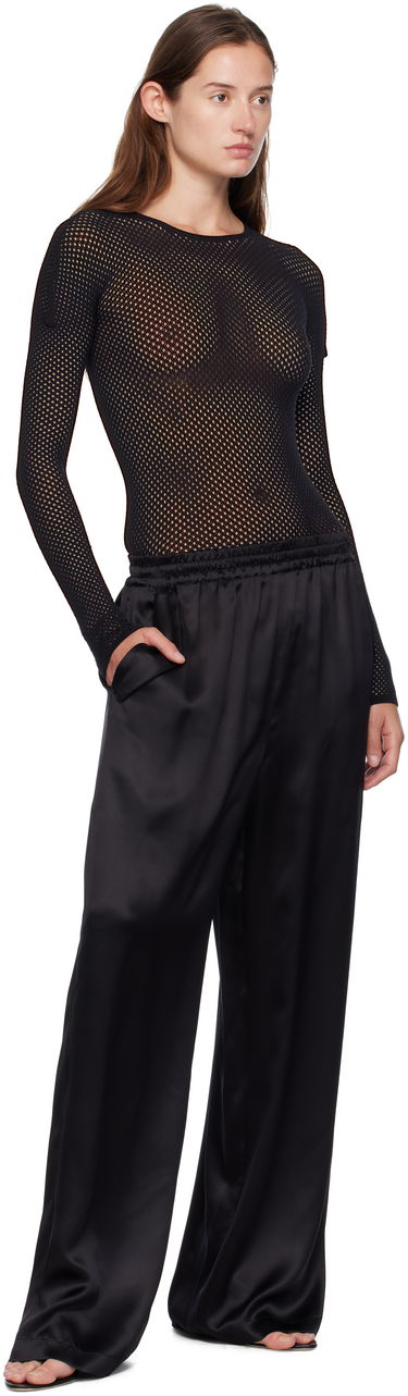 Body WARDROBE.NYC Rosie Huntington-Whiteley Edition Web Long Sleeve Bodysuit Čierna | W1107R18KN, 4