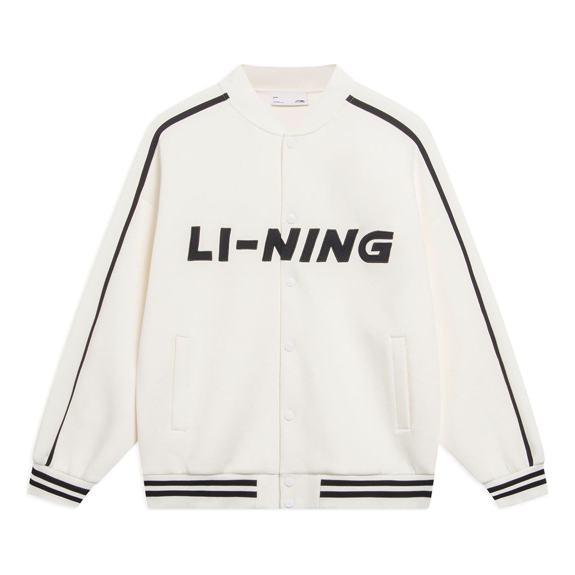 Bomber bunda Li-Ning Striped Graphic Baseball Jacket Biela | AWDT545-1, 0
