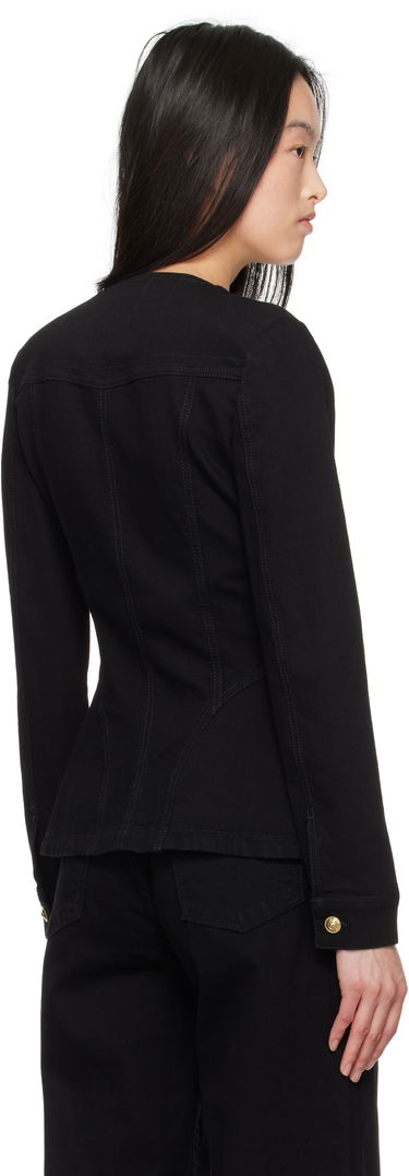 Bunda Versace Versace Jeans Couture Fitted Denim Jacket Čierna | E78HAS457_EDW040L54, 2