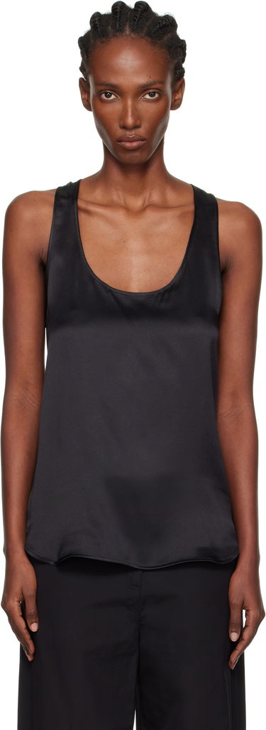 Tielko WARDROBE.NYC WARDROBE.NYC Silk Tank Top Čierna | W1137F25SE, 0