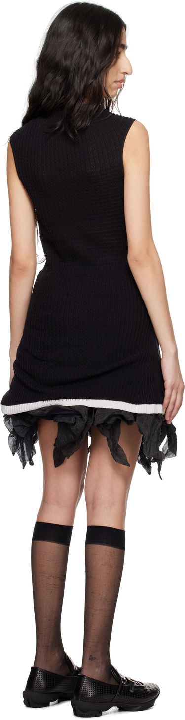 Šaty KIKO KOSTADINOV Kiko Kostadinov Vecto Knit Tunic Minidress Čierna | KKWSS25KN03-95, 2