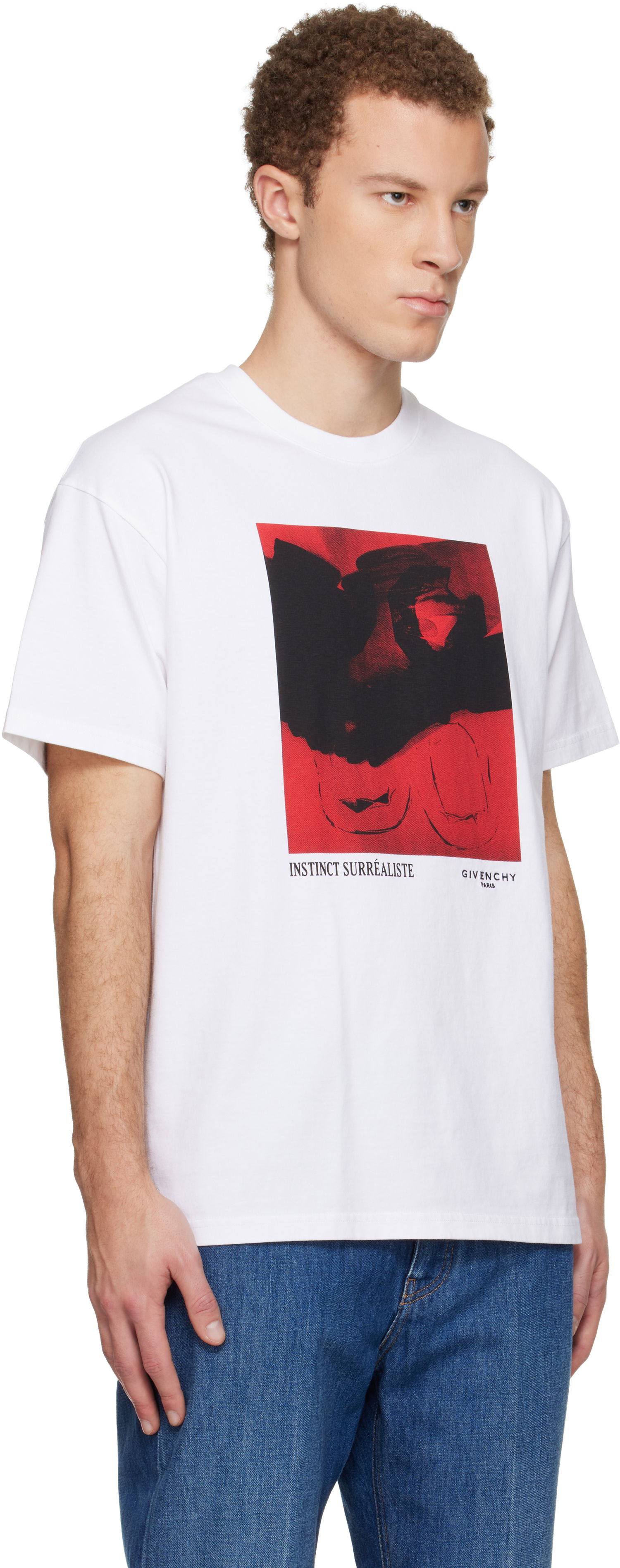 Tričko Givenchy Surrealist Instinct Print Regular Fit T-shirt Biela | BM71NK3YST100, 1