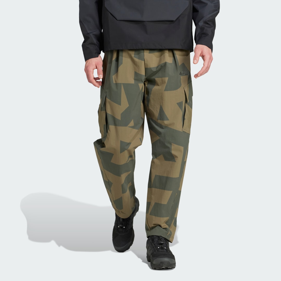 Cargo nohavice adidas Performance Terrex Xploric Cargo Printed Pants Zelené | JE9427, 0