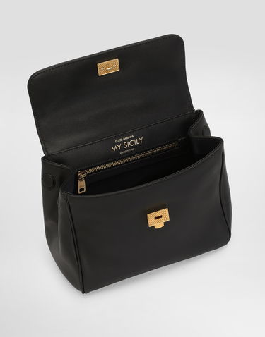 Kabelka Dolce & Gabbana Dolce & Gabbana My Sicily Plongé Calfskin Handbag Čierna | BB7781B732180999, 3