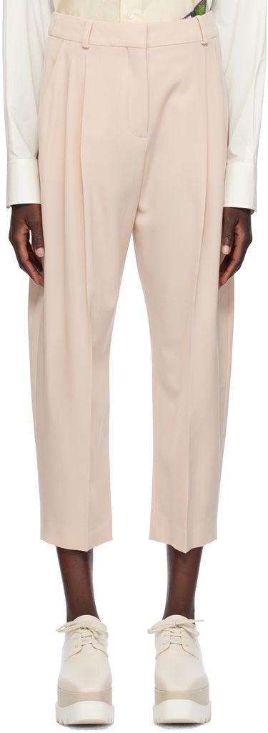 Nohavice Stella McCartney Stella McCartney Pleated Cropped Trousers Ružová | 5919643CU704, 0
