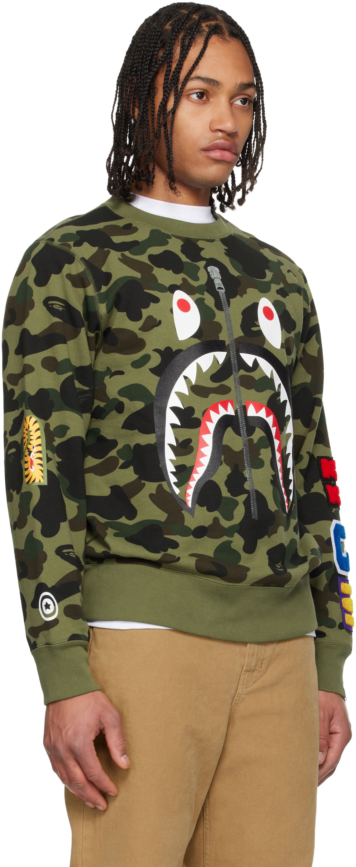Mikina BAPE 1st Camo Shark Graphic Crewneck Sweatshirt Rôznofarebný | 001SWL801011M, 1
