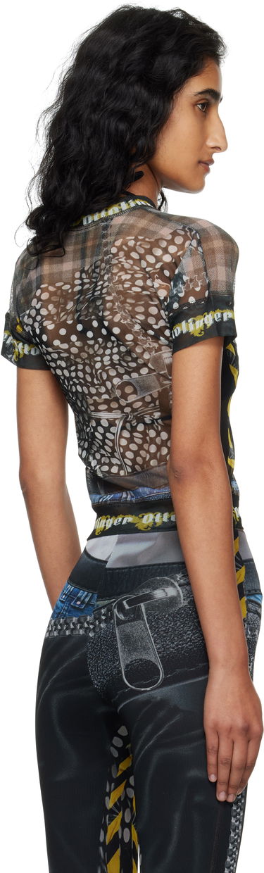 Tričko Ottolinger Ottolinger Mesh Print T-Shirt Čierna | 101-100401-04, 2