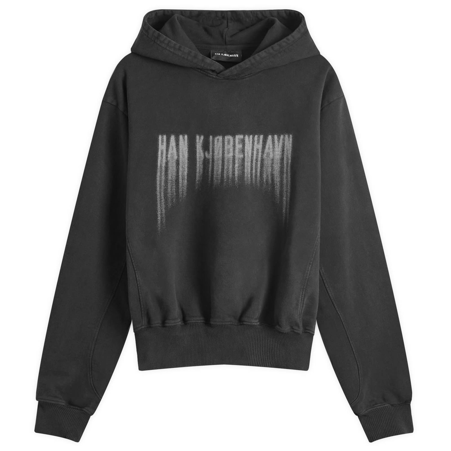 Mikina Han Kjøbenhavn Faded Logo Boxy Hoodie Čierna | M-134010-265, 1