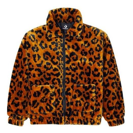 Bomber bunda Converse Converse Retro Leopard Print Loose Jacket Hnedá | 10022557-A01, 0