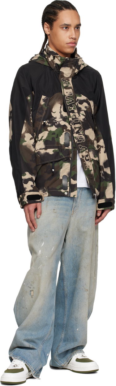 Vetrovka BAPE A Bathing Ape Map Camo Snowboard Jacket Zelené | 001LJL301313M, 3