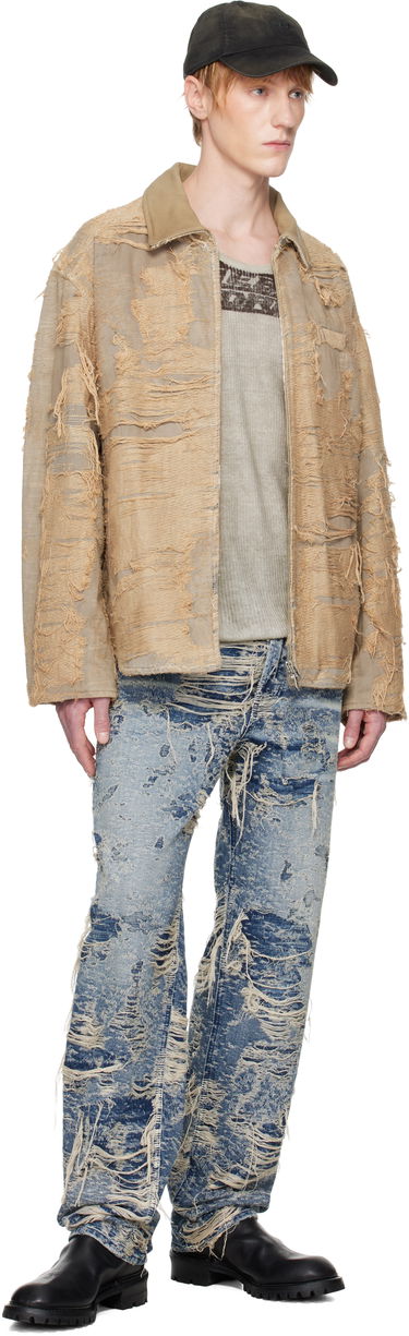 Bunda Diesel Diesel D-Ivar-Fsg Distressed Denim Jacket Béžová | A18111-007AZ-33S, 3