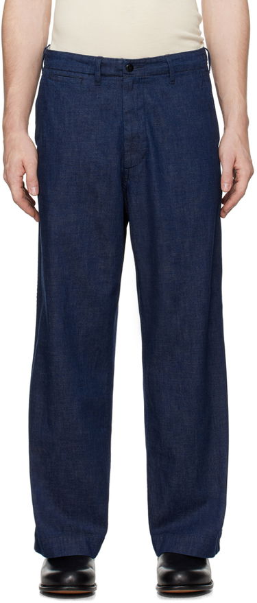 Nohavice BEAMS Beams Plus Military Denim Trousers Modrá | 3823-0160-791, 0