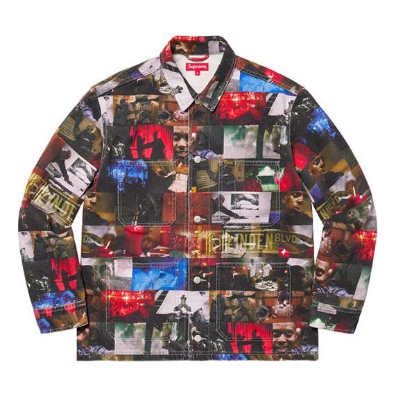 Bunda Supreme Nas and DMX Collage Denim Chore Coat Rôznofarebný | SUP-FW21-117, 0