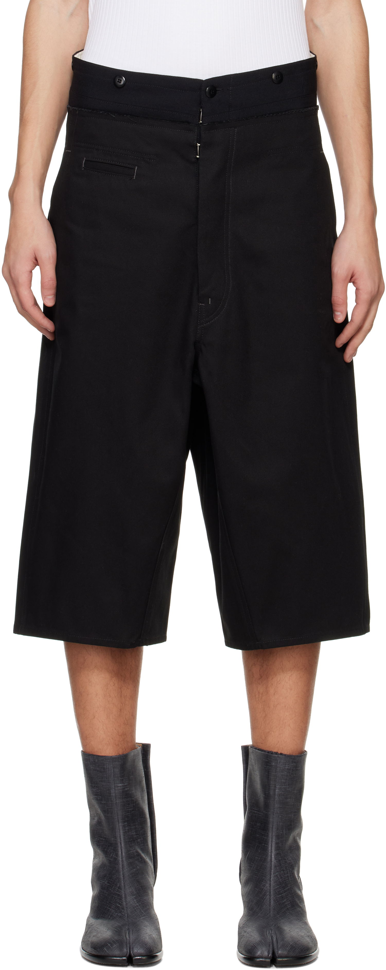 Šortky Maison Margiela Maison Margiela Spliced Cotton Shorts Čierna | S50MU0079 M35206, 0