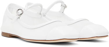 Oblečenie Aeyde Aeyde Uma Mesh Toe-Cap Ballerina Flats Biela | A11-FL-RKLS08FL181-SS25-1020-007, 3