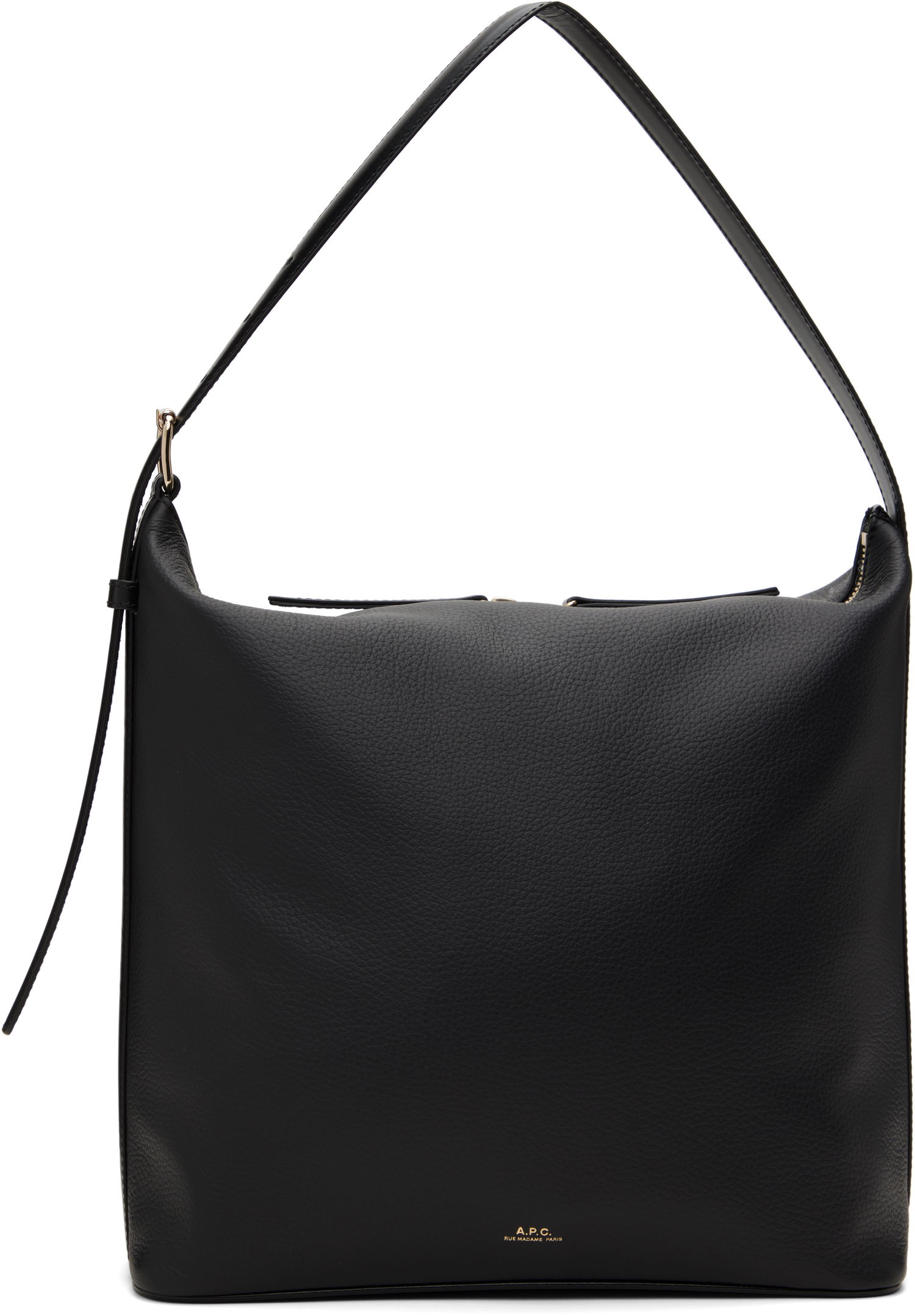 Taška cez rameno A.P.C. Leather Shoulder Bag Čierna | PXCBL-F61902, 0