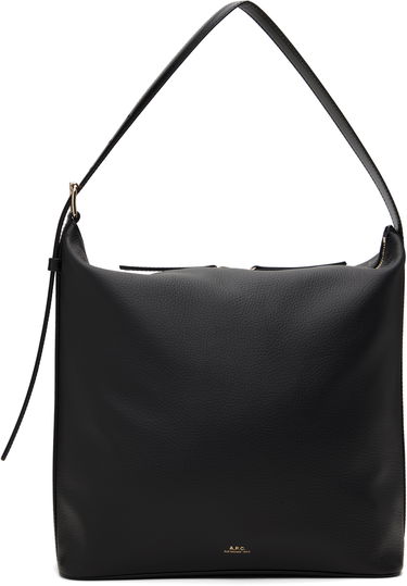Taška cez rameno A.P.C. Leather Shoulder Bag Čierna | PXCBL-F61902, 0
