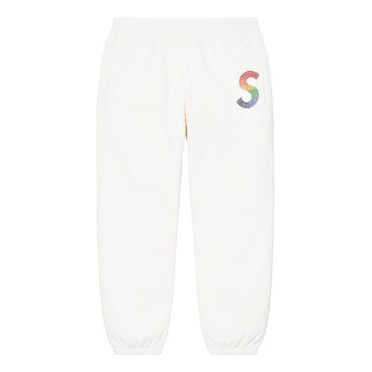 Tepláky Supreme Supreme x Swarovski S Logo Sweatpants Biela | SUP-SS21-584