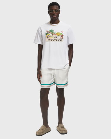 Šortky Casablanca White Casual Shorts with Stripes Biela | MPF25-TR-012-06, 1